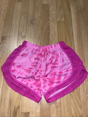 Nike Women's Pink Tie-Dye Athletic Shorts
